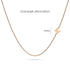 Bold Alphabet Letter Initial Charm Necklace in Rose Gold Tone